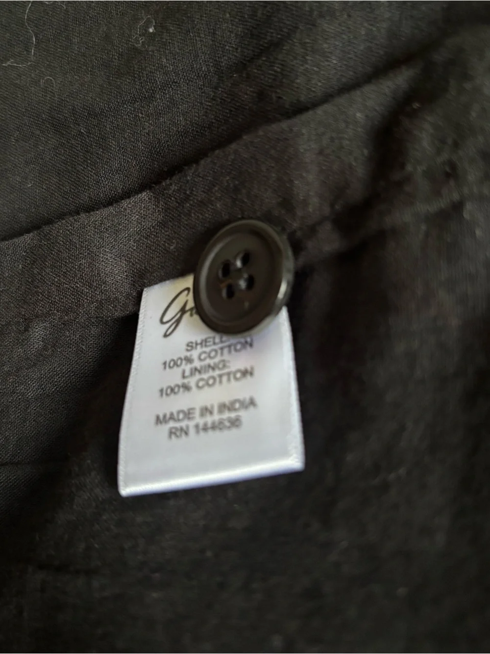 NWT G by Guess Black Women's Three-Button Blazer - Picture 3 of 5